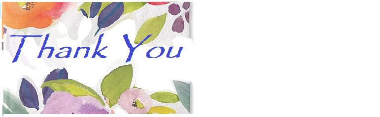 Thankyou floral abstract